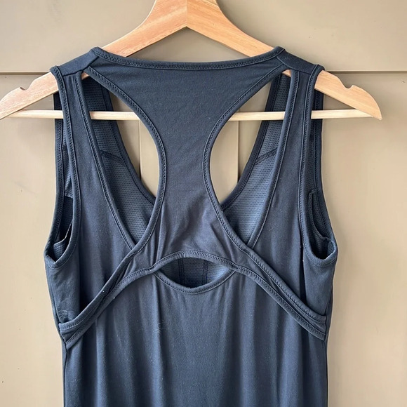 Athleta Rafina Midi Athletic Dress. Charcoal Gray. Built in Bra. Racer Back. S - Picture 4 of 10